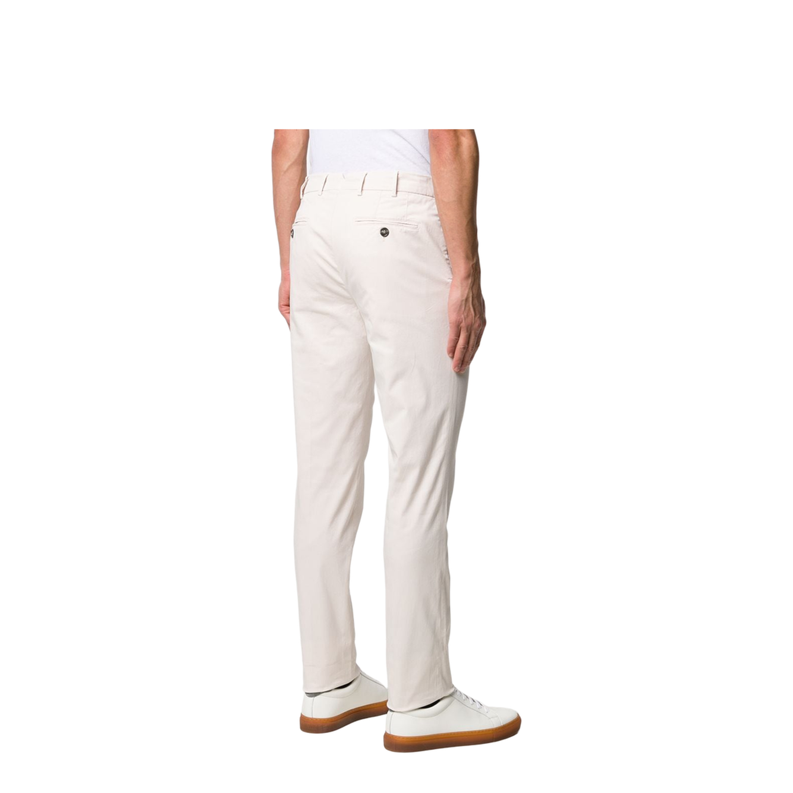 Off White Stretch Cotton Classico Slim Fit Chinos