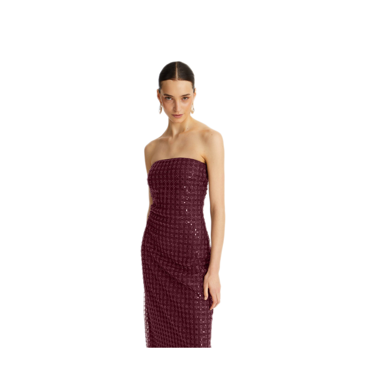 MAYFEYR - Rotate - Beaded Sheath Maxi Dress - 1150492734