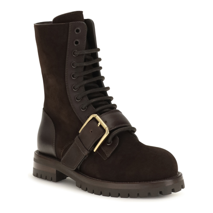 MAYFEYR - Dolce & Gabbana - Leather And Suede Buckle Ankle Boots - CT1127A3S768M157