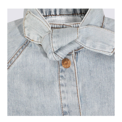 Bow-tie denim top