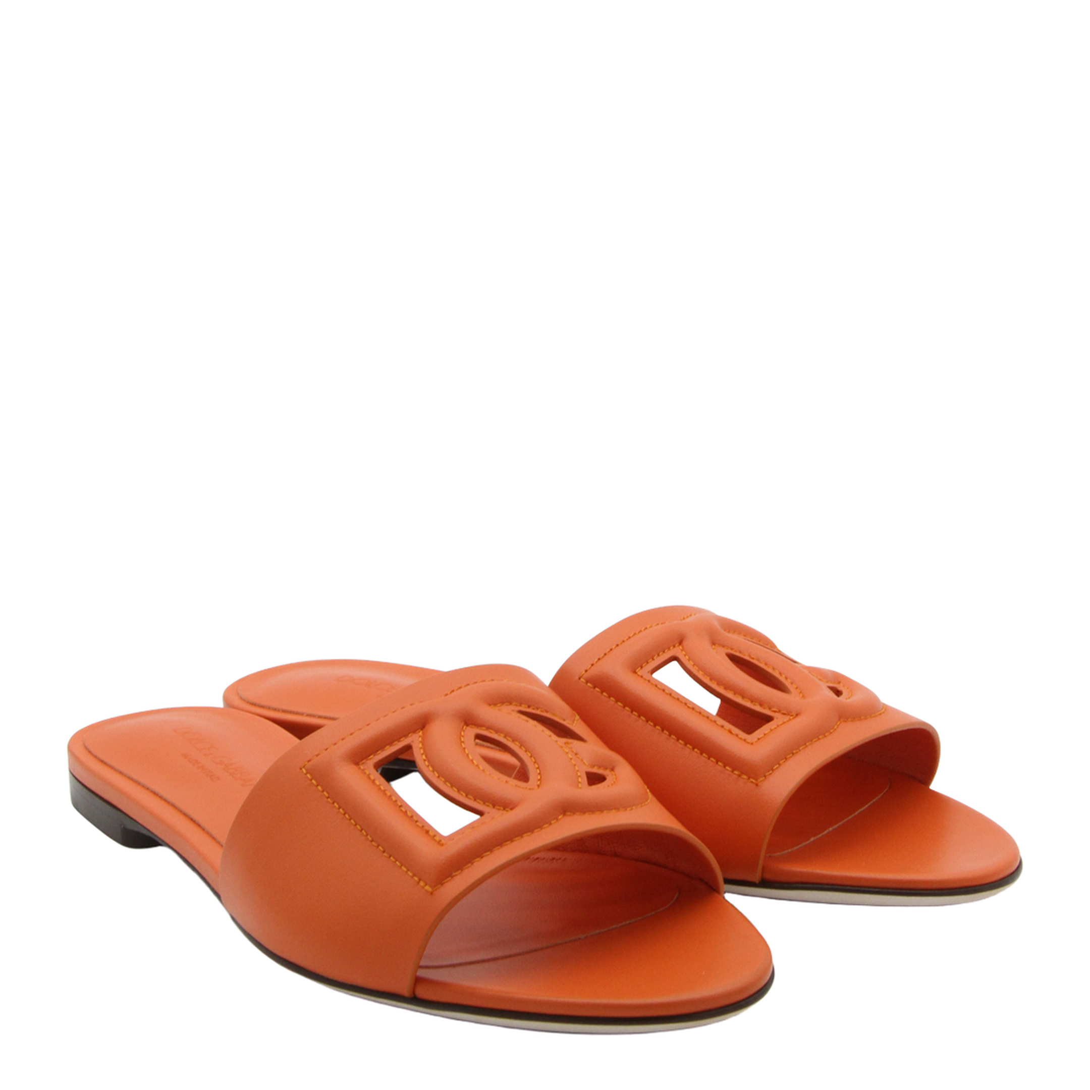 Calfskin Sliders with Logo