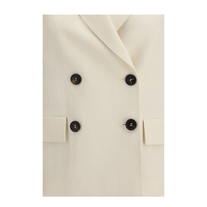 MAYFEYR - Brunello Cucinelli - Fluid Twill Jacket In Viscose And Linen With Monile - MH1267621