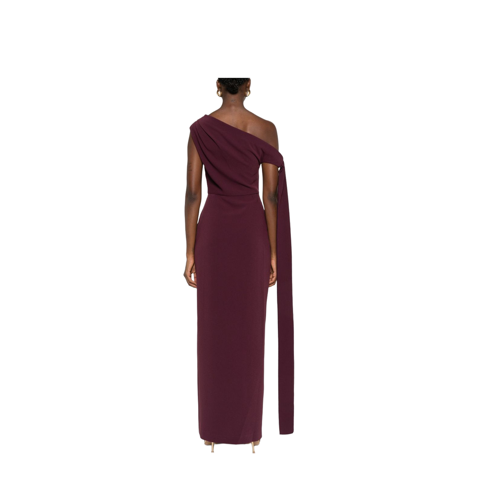 Cowl Neck Sleeveless Side Split Dress