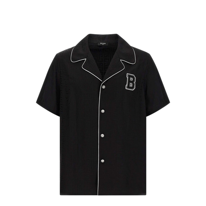 Varsity Pyjama Shirt Black