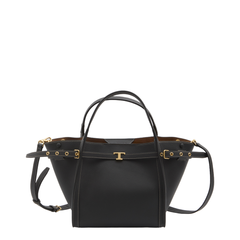 Small Calfskin Shopping Bag - Black