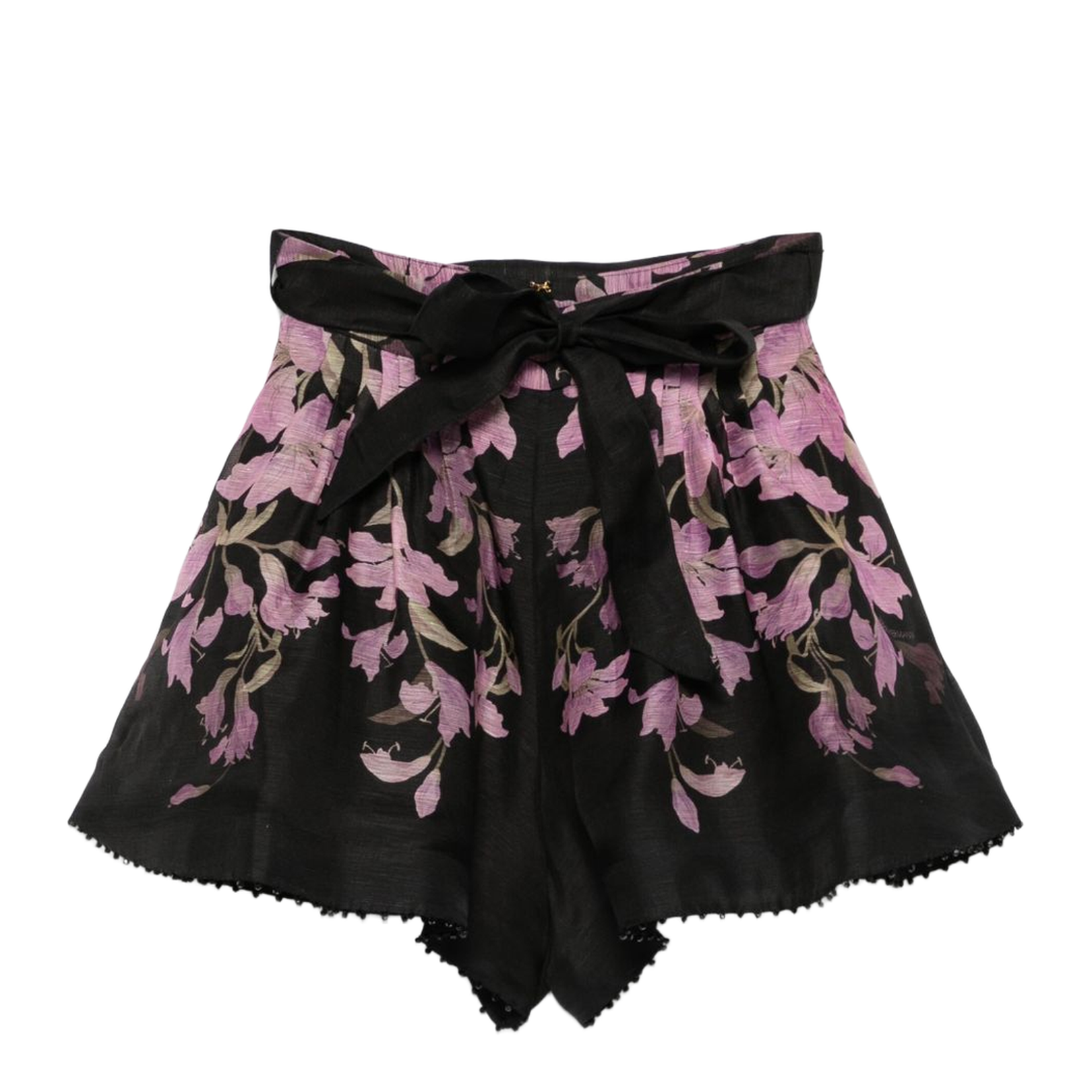 Black Printed Shorts