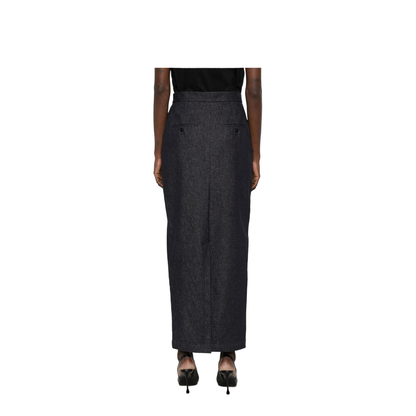Cotton Long Skirt In Blue