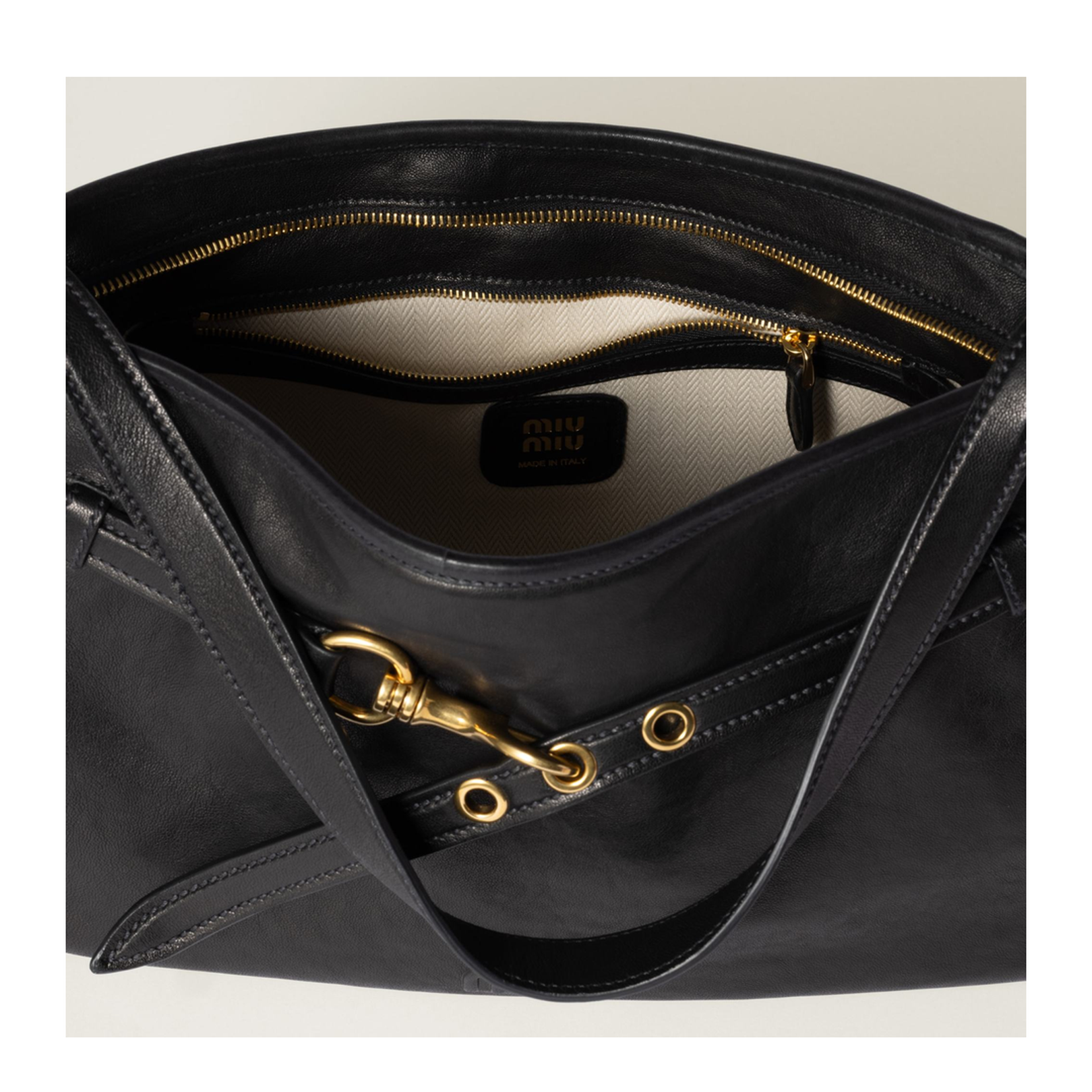 Black Aventure Nappa Leather Bag