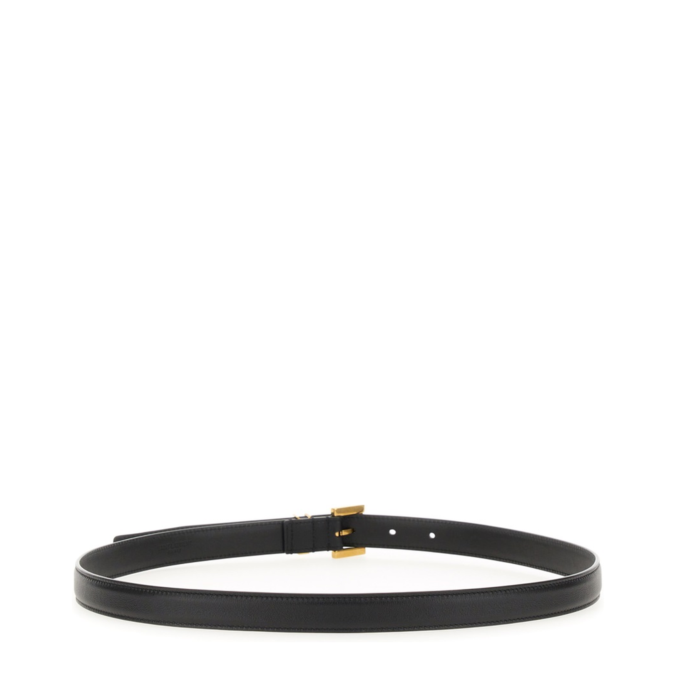 CASSANDRE thin belt in smooth leather in Black