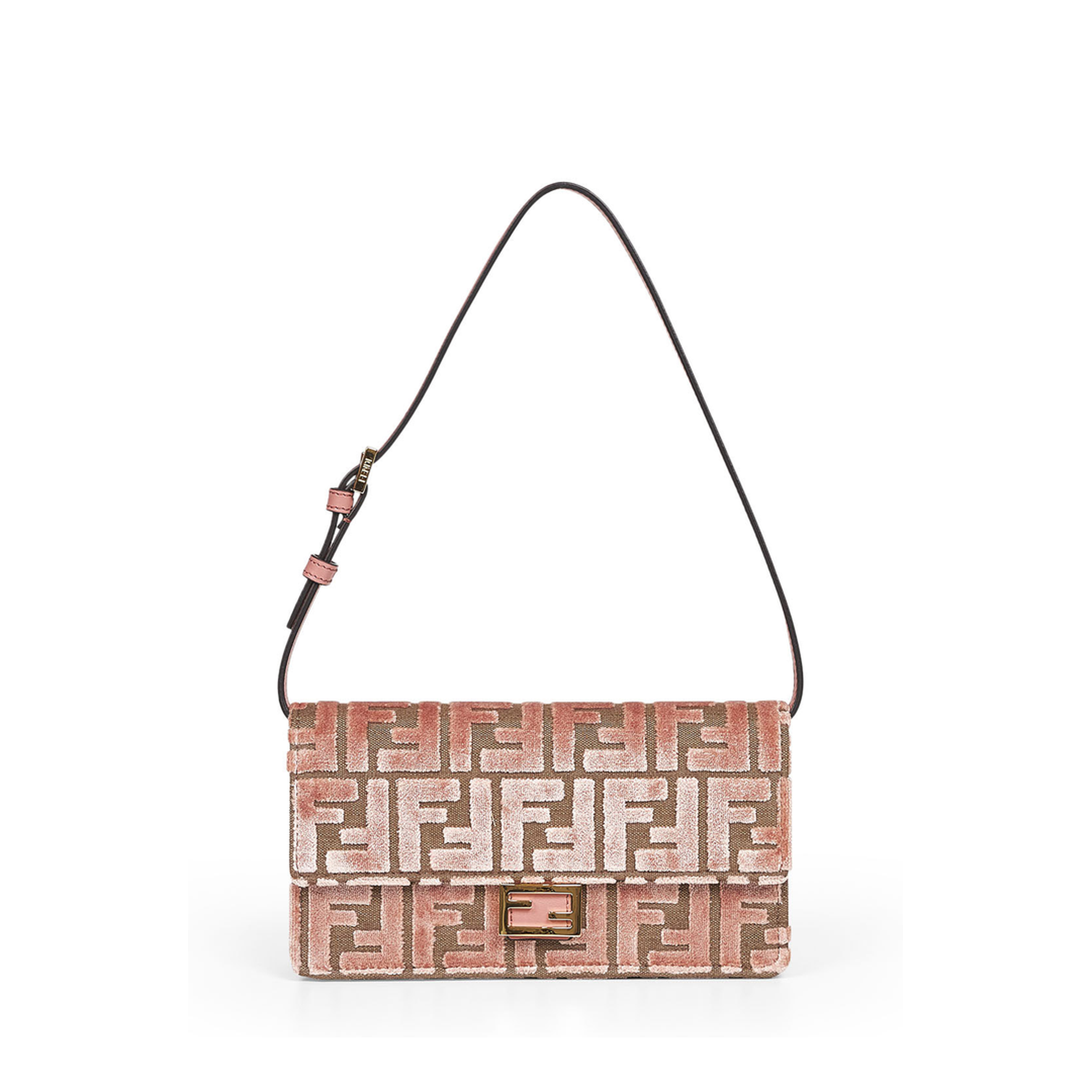 Wallet On Chain Baguette Fabric Pink