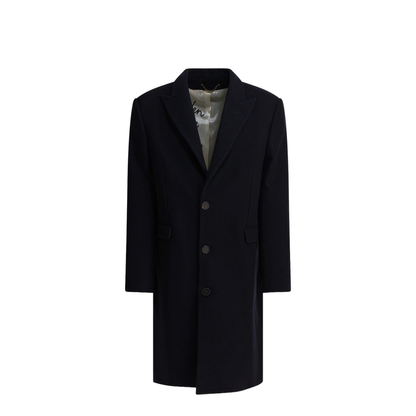 Single-Breasted Wool Coat