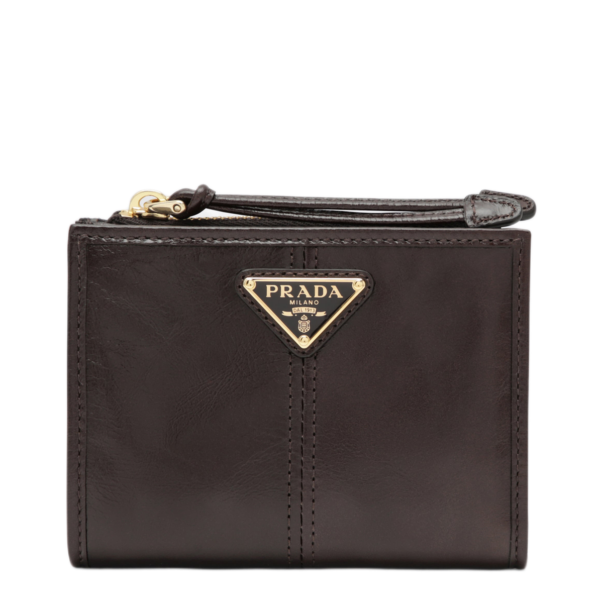 MAYFEYR - Prada - Small Dark Brown Leather Wallet - 1ML0502CYRF0003