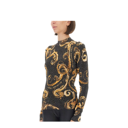 MAYFEYR - VERSACE JEANS COUTURE - Lurex Knit T Shirt - 77HAFM24CMN80G89