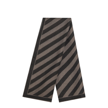 MAYFEYR - Fendi - Tobacco Brown Silk Striped Scarf - FXS323AUUCF0VAT