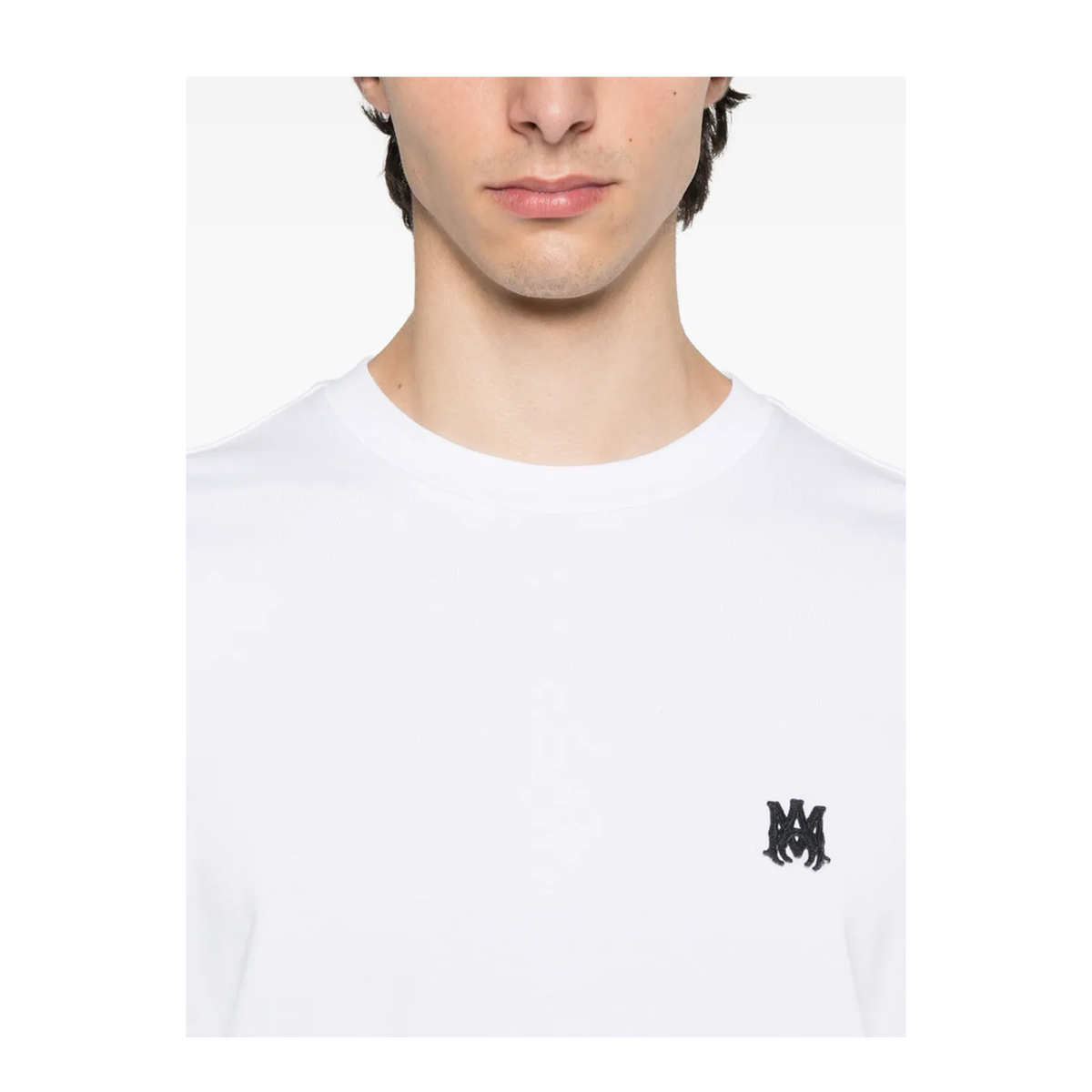 MAYFEYR - Amiri - Crewneck T Shirt With Embroidered Logo - AMJYTE1233100
