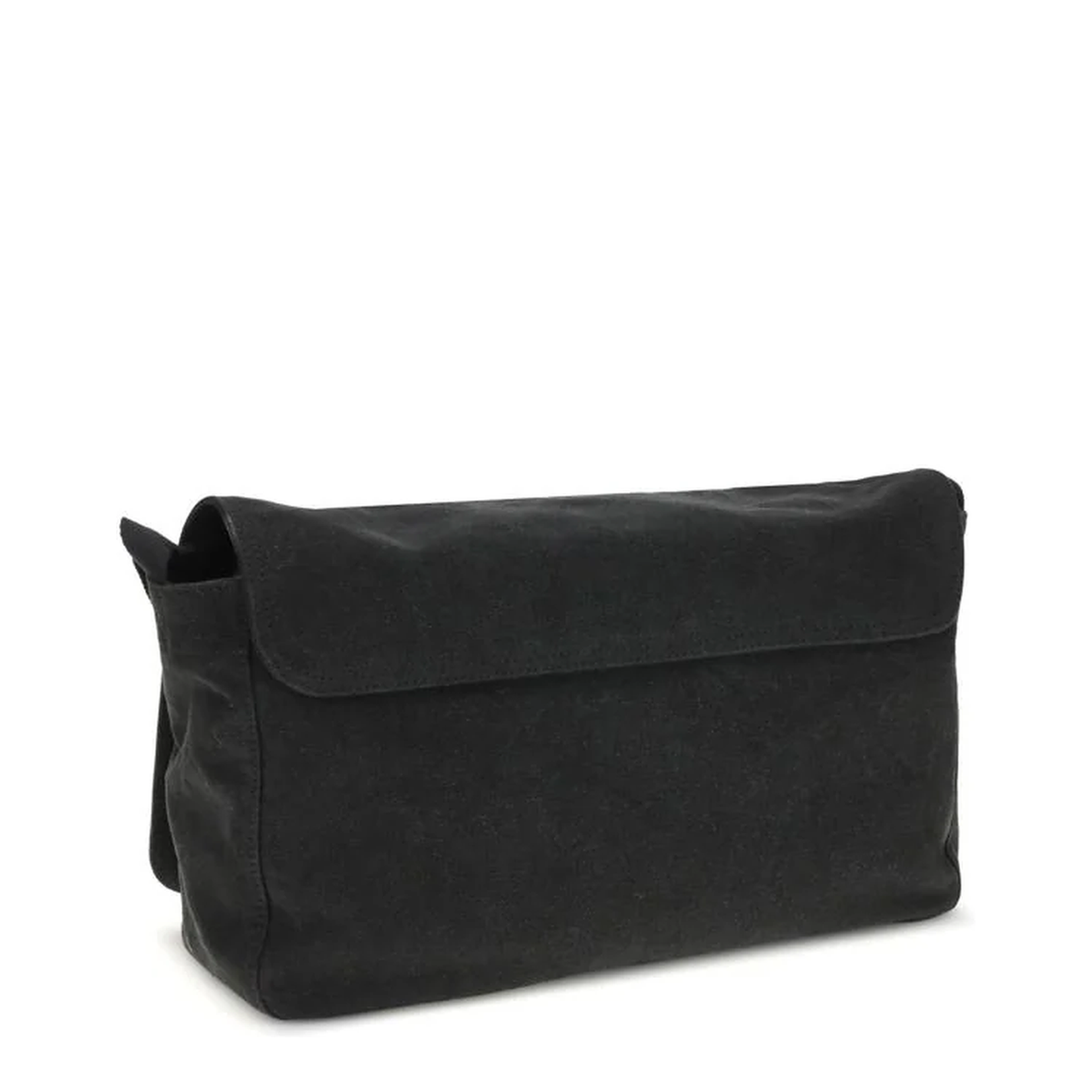 Tape Type Flap Messenger Bag Small in Black/red