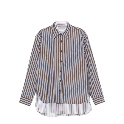 MAYFEYR - Dries Van Noten - Striped Double Layer Cotton Shirt - 0207234023703