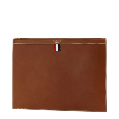 Vacchetta Leather Medium Calf Leather Document Holder - Brown