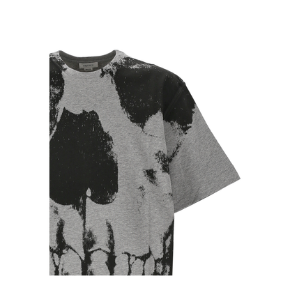 Skull Print Cotton T-Shirt