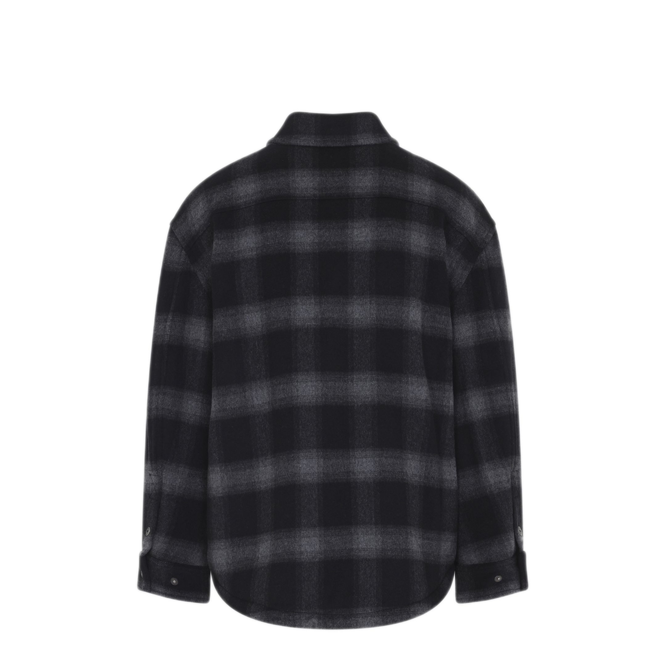MAYFEYR - Off-White - Flannel Wool Overshirt Padded Coat - 44MER09TF26F001001BLACK