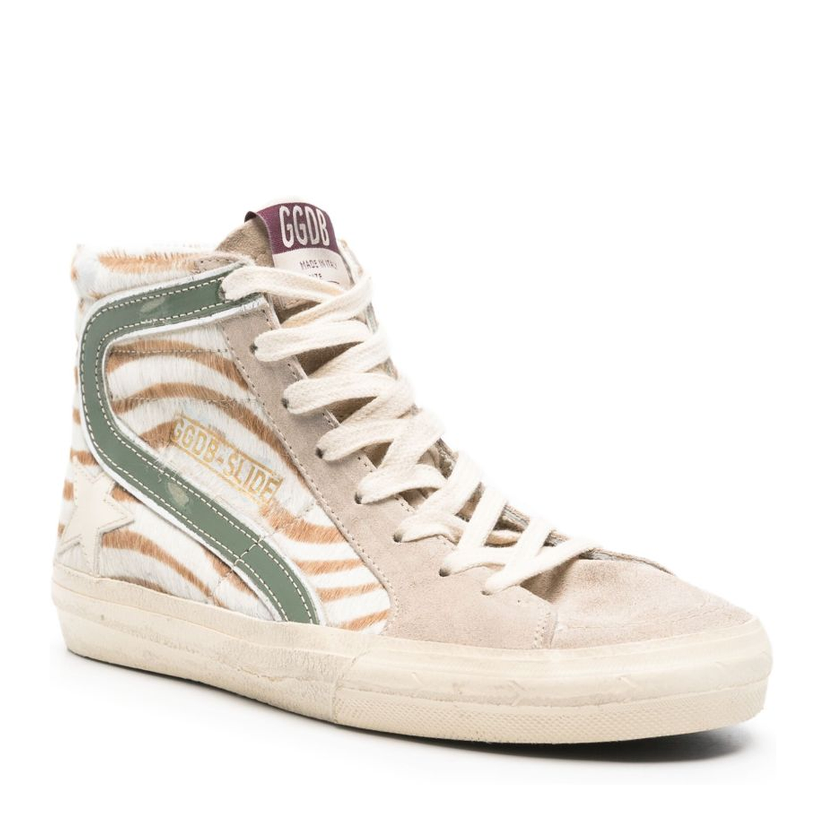 Light Beige Front Lace-Up Fastening Shoes