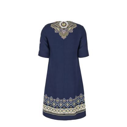 Blue Stretch Viscose Dress