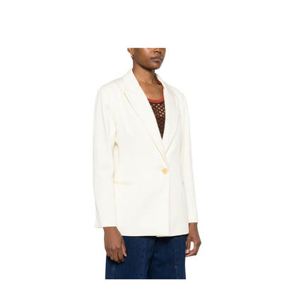 Cotton Single-Breasted Blazer Jacket