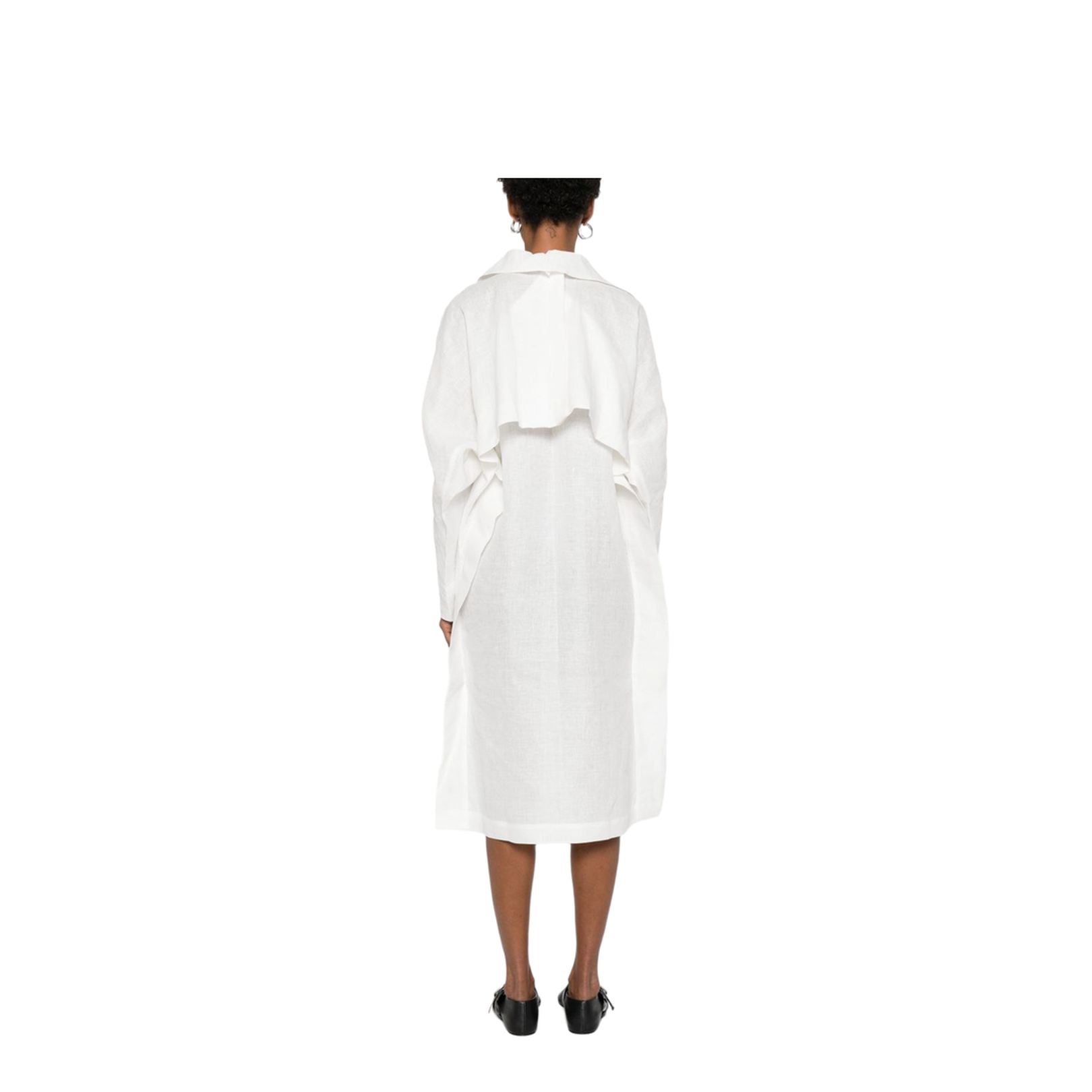 White Short Side Slits Top