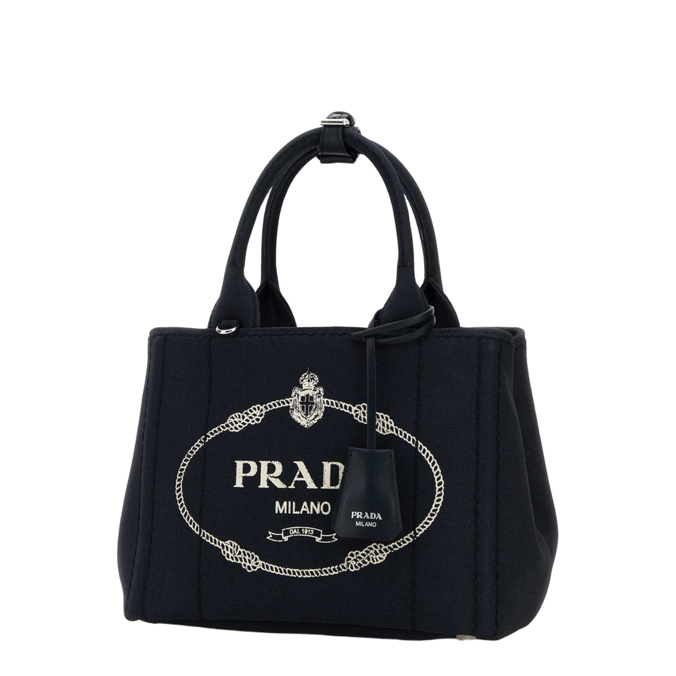 Dark Blue Canvas Small Jardinière Handbag