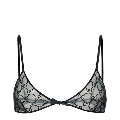 Gg Tulle Bra in Black