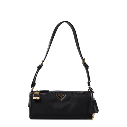 Medium Shoulder Bag In Re-Nylon And Leather