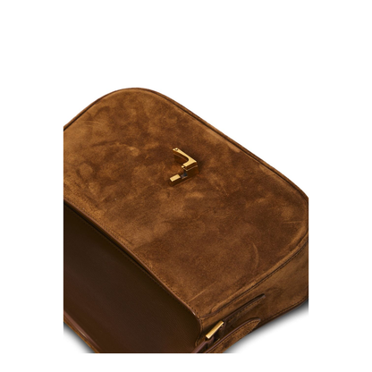 Solferino Medium Suede Shoulder Bags - Brown