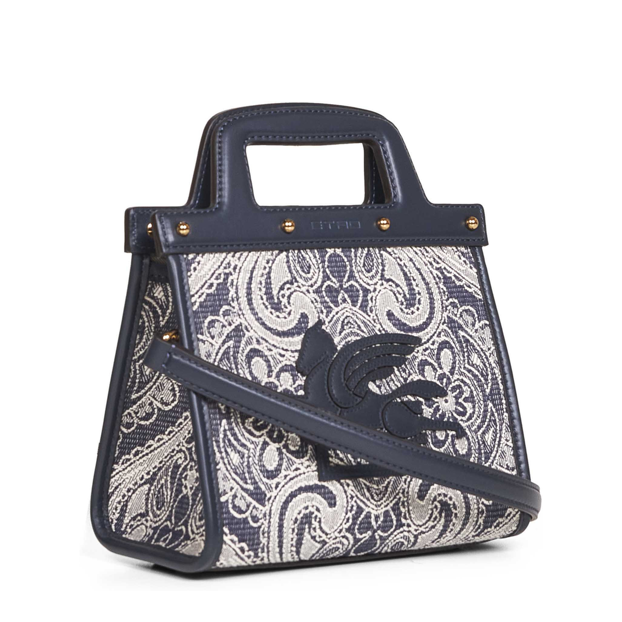 Dark Blue Denim Lovtter Small Shopping Bag