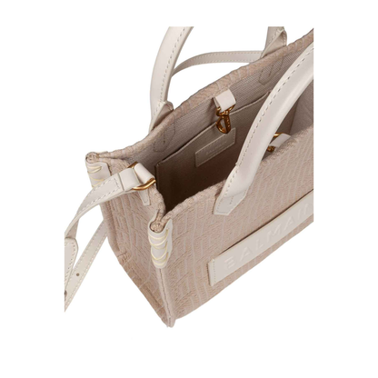 B-Army Small Monogrammed Canvas and Leather Tote Bag