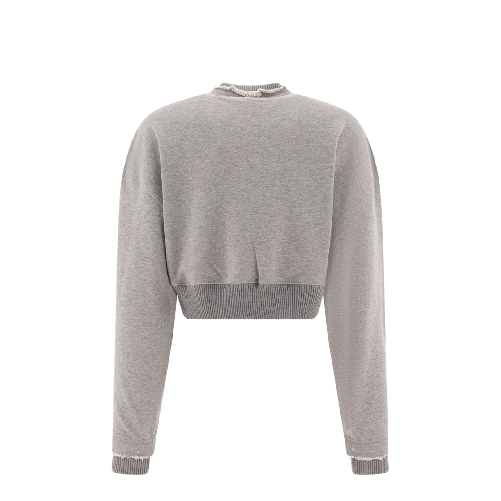 Logo Cotton Cropped Sweatshirt