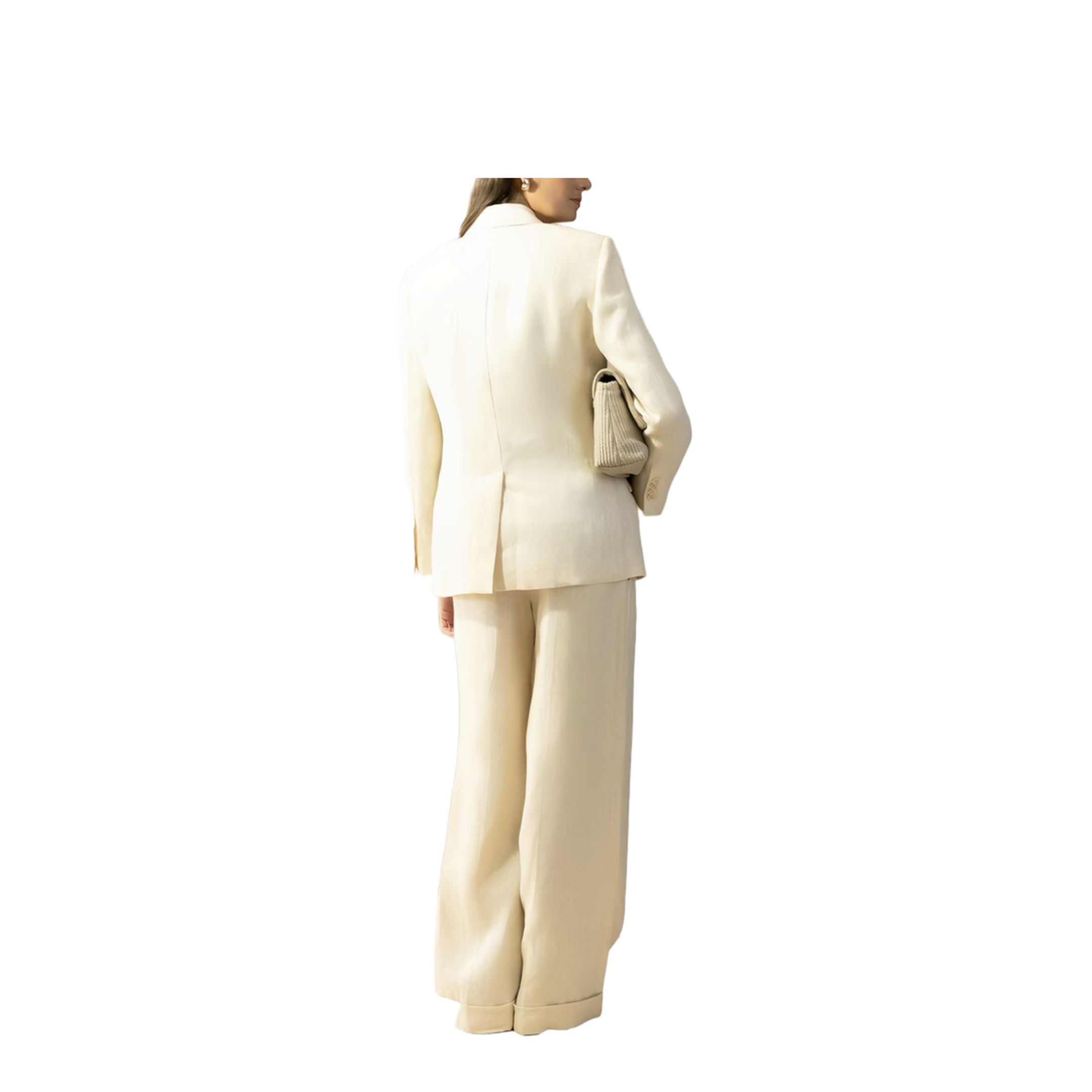 Women's Double-Breasted Blazer - Natural
