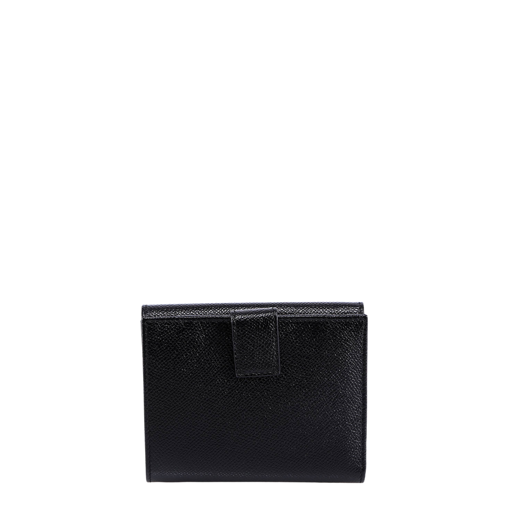 Hammered Leather Gold Gancini Compact Wallet