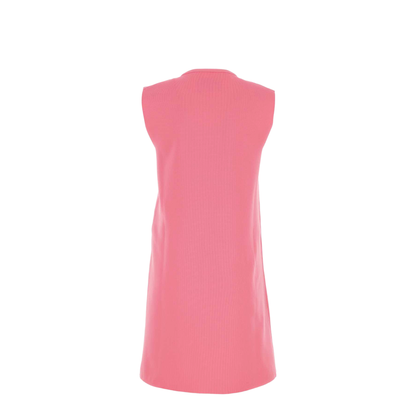 Fluo Pink Polyester Mini Dress