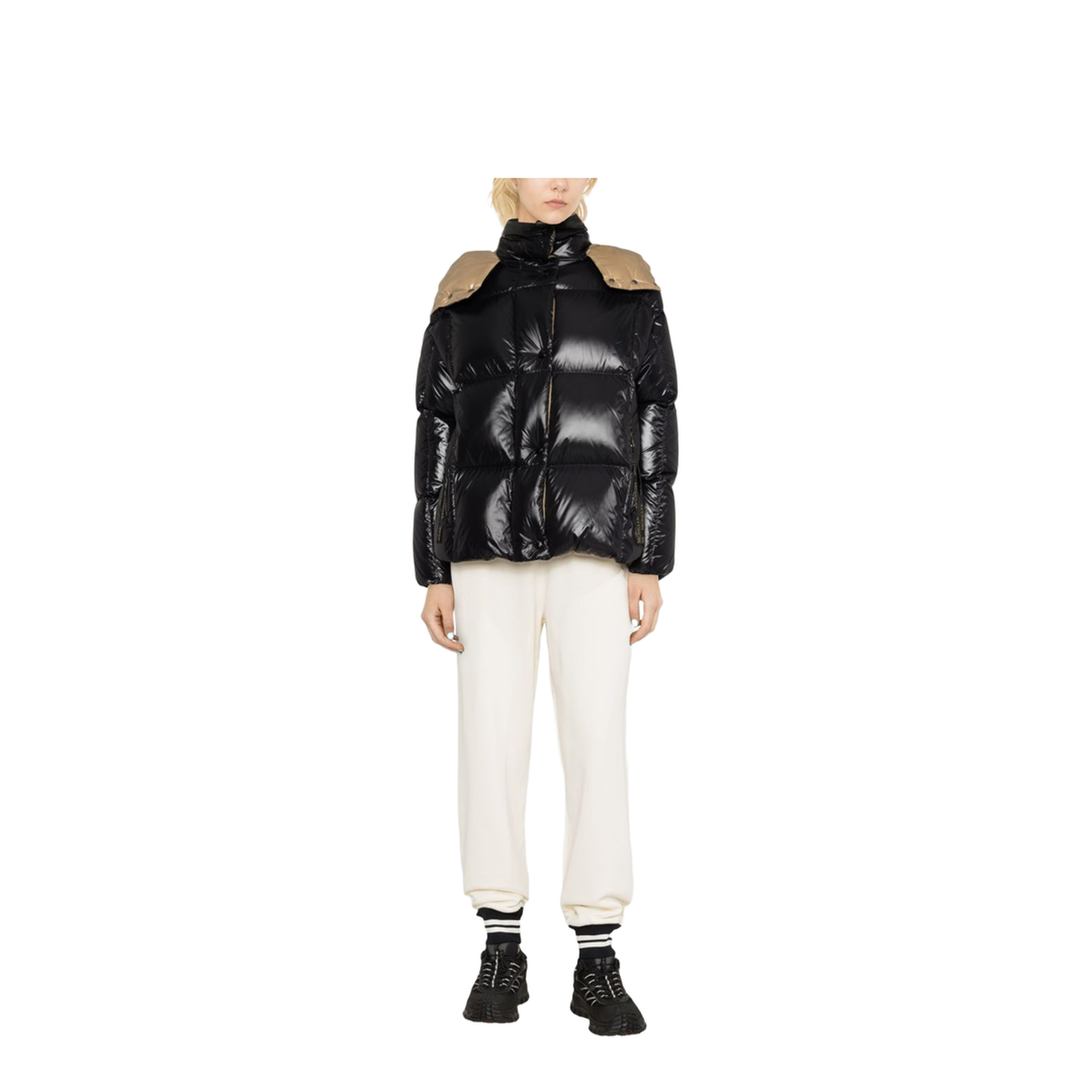 Black Parana Hooded Short Down Jacket