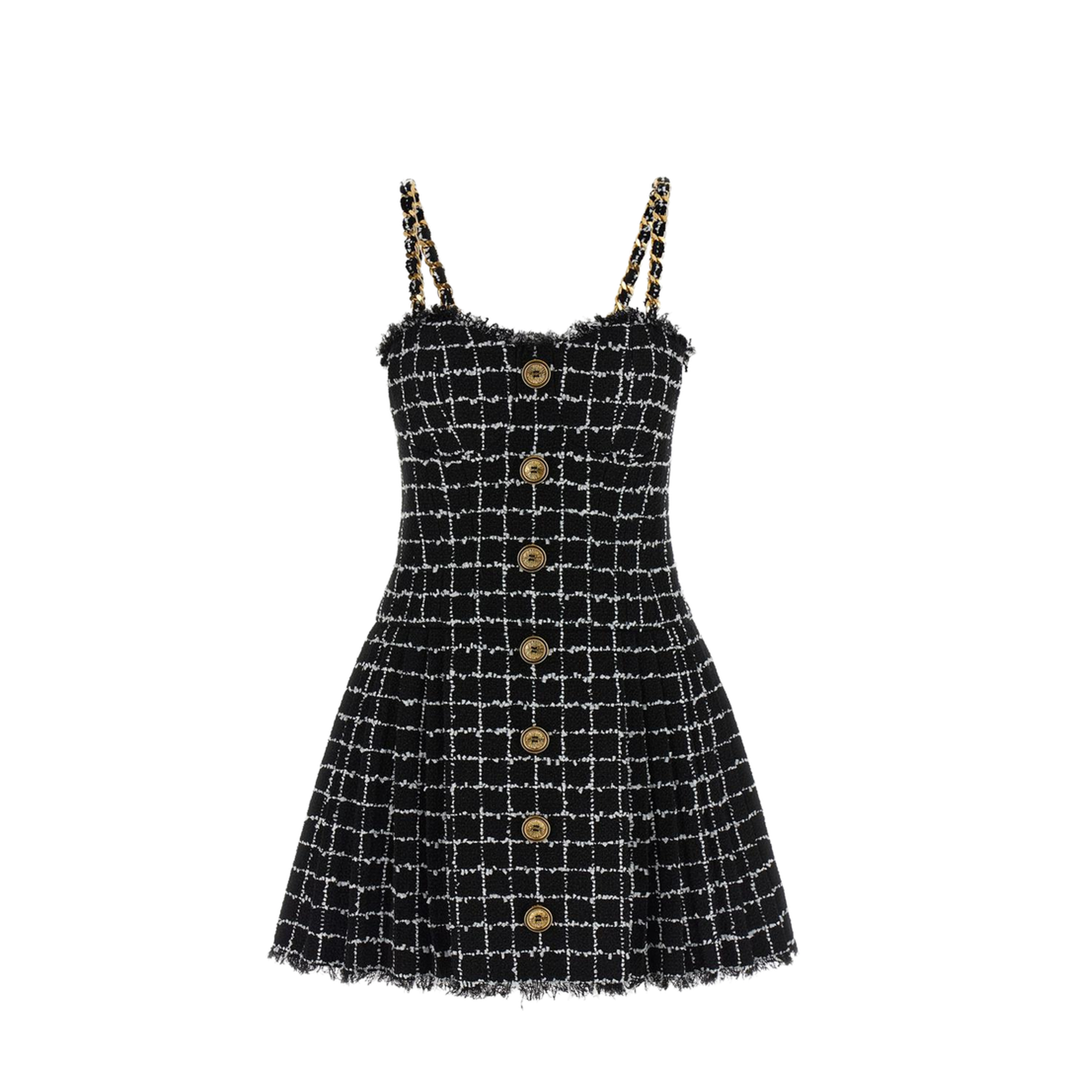 Tweed Dress Chain Straps