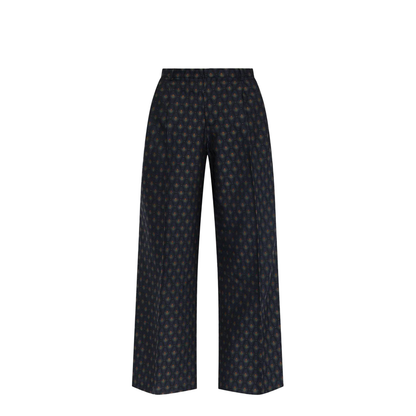 Embroidered Wool Blend Pant