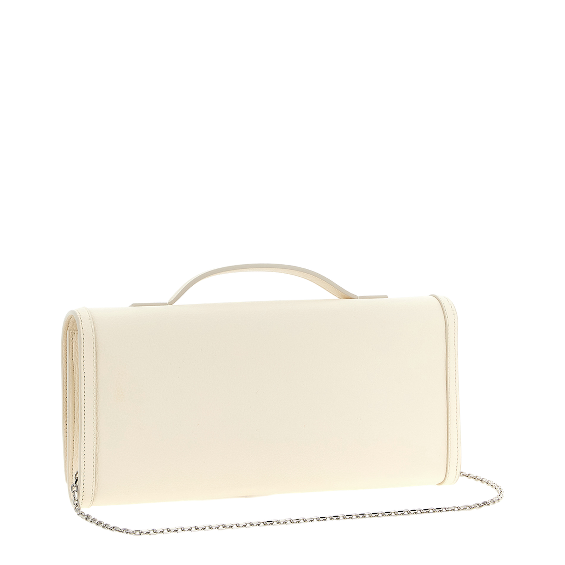 Belle Vivier Clutch Ivory