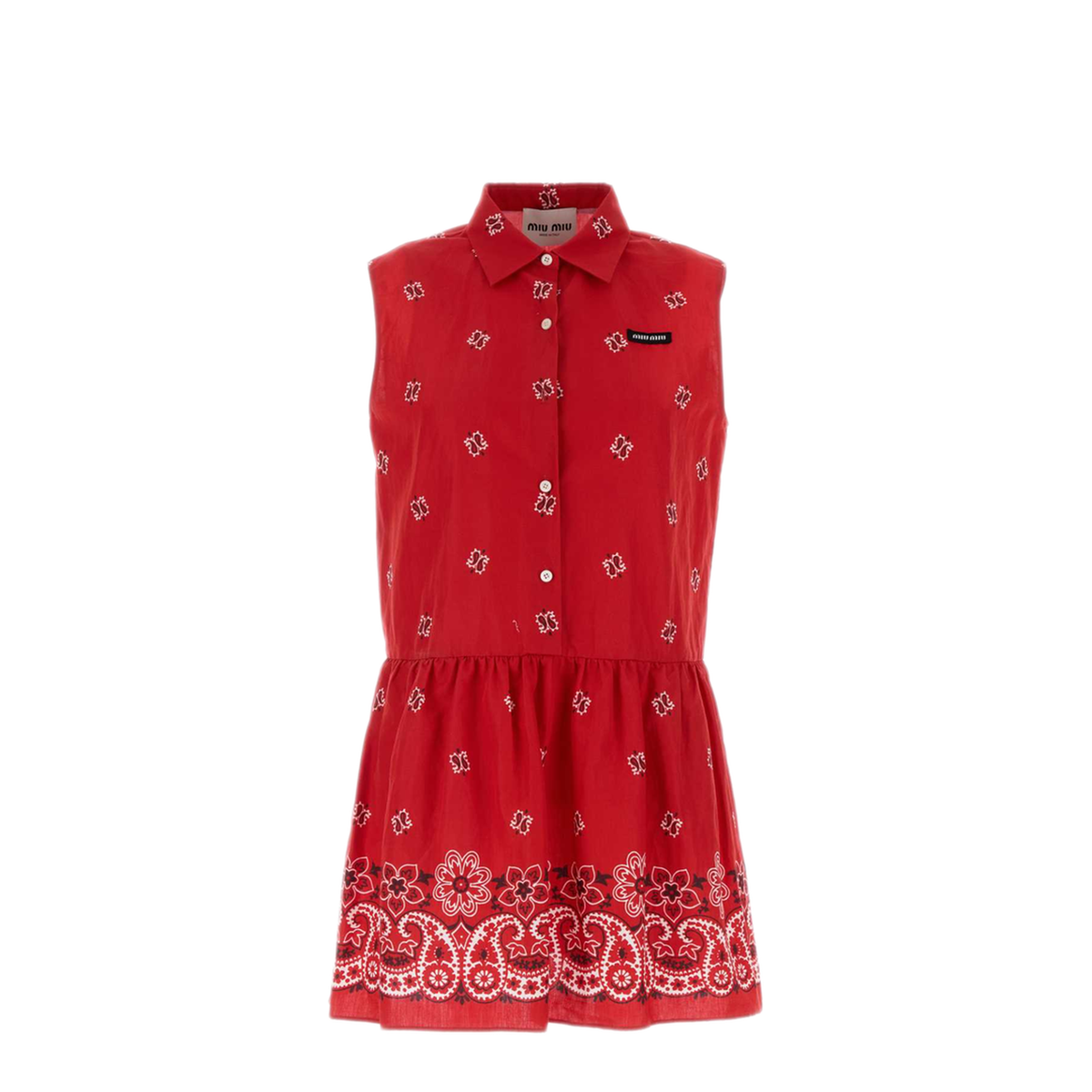 MAYFEYR - Miu Miu - Printed Cotton Blend Dress - MF5889SOOO17XYF0976