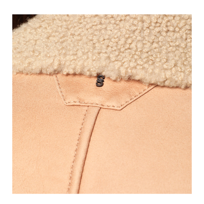 MAYFEYR - Salvatore Santoro - Nude Leather Bomber Jacket - 49075LENU
