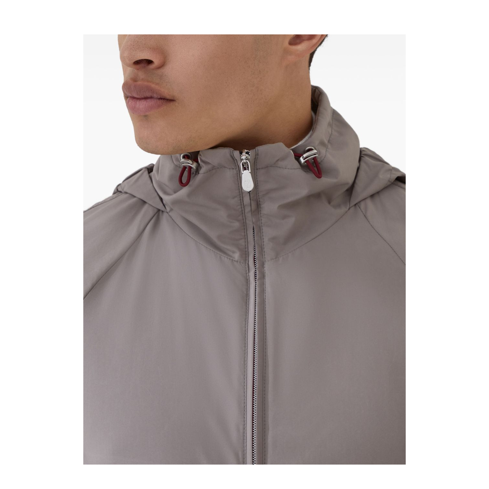 Water Resistant Blouson Jacket in Dove Grey