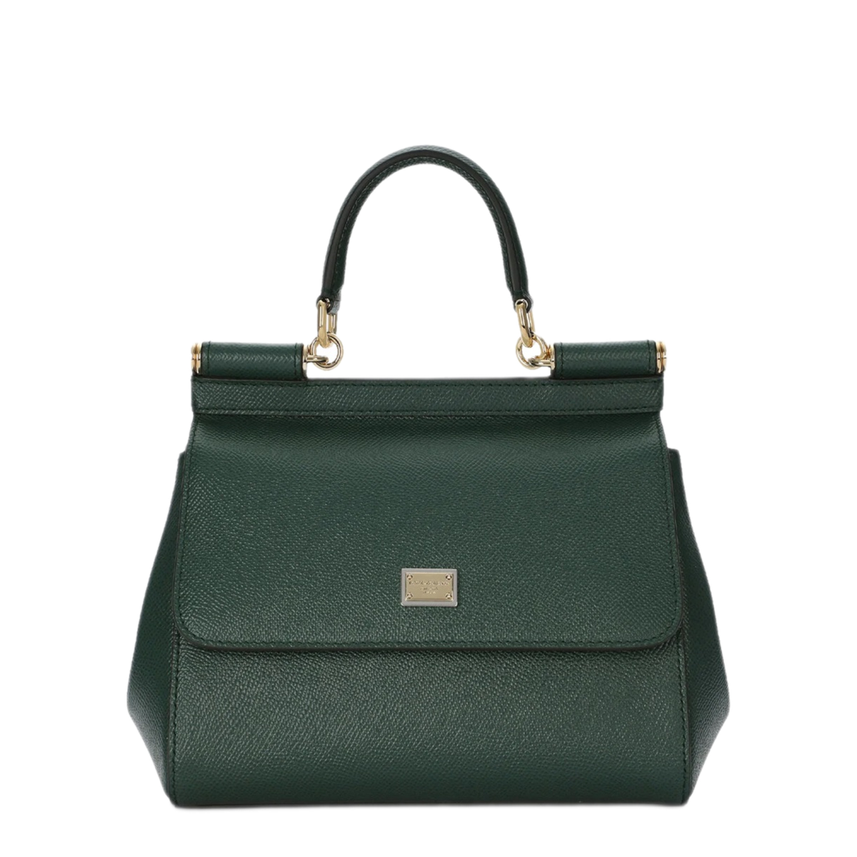 Sicily Small Calfskin Top-Handle Bag - Green