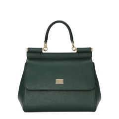 Sicily Small Calfskin Top-Handle Bag - Green