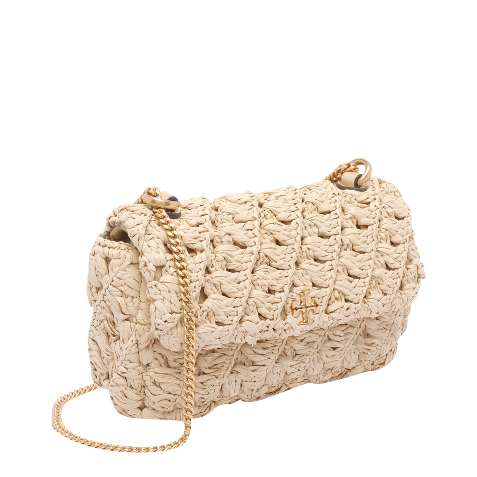 Mini Raffia Shoulder Bag In Beige