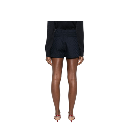 Blue Gg Cotton Gabardine Shorts