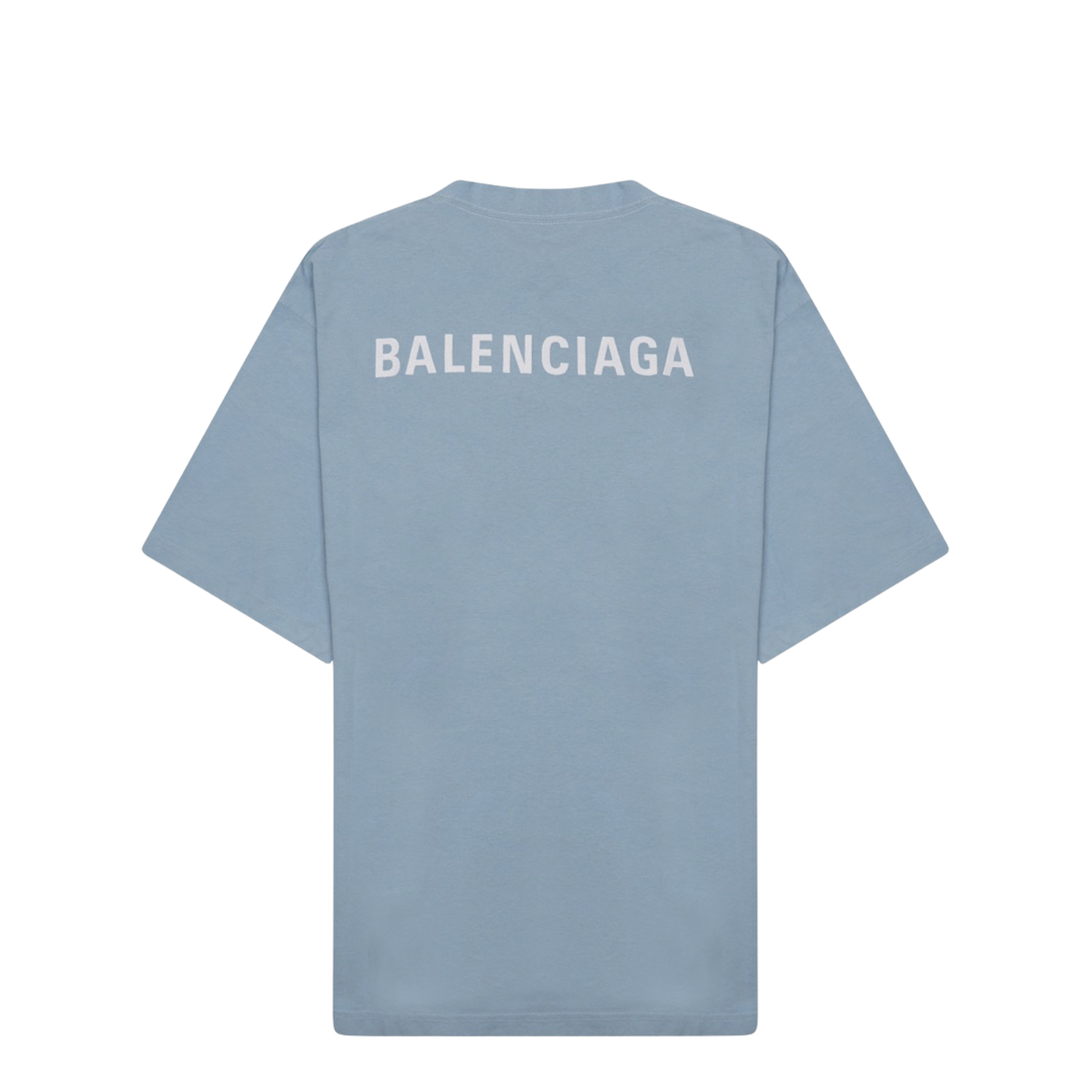 Back T-shirt Medium Fit in Light Blue/white